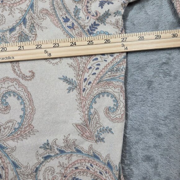 J Jill Sweater Womens XL Cream Paisley Neutral Coastal Casual Beachy Pullover - Picture 6 of 7